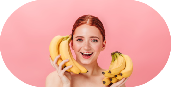 photo girl with bananas